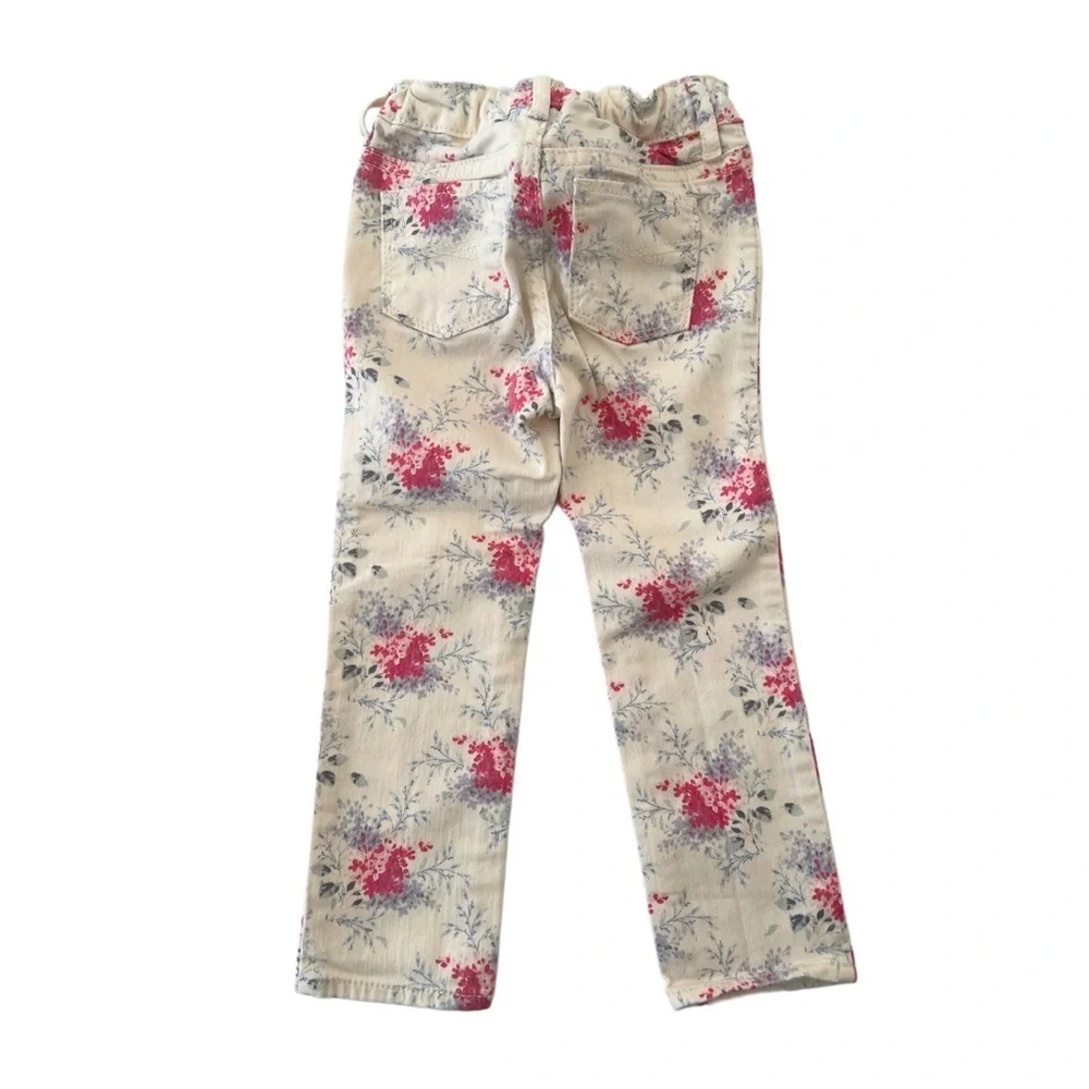Baby GAP 1969 Romantic Floral Super Skinny Jeans - Cream & Pink | Girls 3T